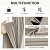 image:imageNICETOWN 100 Blackout Curtains for Bedroom Room Darkening Plylux Black Curtains 84 Inch Long Thermal Insulated Grommet Window Drapes for Living Room 52 W x 84 L 2 PanelsNatural