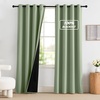 image:imageNICETOWN 100 Blackout Curtains for Bedroom Room Darkening Plylux Black Curtains 84 Inch Long Thermal Insulated Grommet Window Drapes for Living Room 52 W x 84 L 2 PanelsOlive