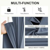image:imageNICETOWN 100 Blackout Curtains for Bedroom Room Darkening Plylux Black Curtains 84 Inch Long Thermal Insulated Grommet Window Drapes for Living Room 52 W x 84 L 2 PanelsStone Blue