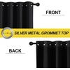 image:imageNICETOWN 100 Blackout Curtains for Bedroom Room Darkening Plylux Black Curtains 84 Inch Long Thermal Insulated Grommet Window Drapes for Living Room 52 W x 84 L 2 PanelsBlack