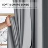 image:imageNICETOWN 100 Blackout Curtains for Bedroom Room Darkening Plylux Black Curtains 84 Inch Long Thermal Insulated Grommet Window Drapes for Living Room 52 W x 84 L 2 PanelsDove Gray