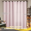 image:imageNICETOWN 100 Blackout Curtains for Bedroom Room Darkening Plylux Black Curtains 84 Inch Long Thermal Insulated Grommet Window Drapes for Living Room 52 W x 84 L 2 PanelsPink