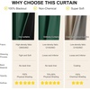 image:imageNICETOWN 100 Blackout Curtains for Bedroom Room Darkening Plylux Black Curtains 84 Inch Long Thermal Insulated Grommet Window Drapes for Living Room 52 W x 84 L 2 PanelsHunter Green