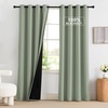 image:imageNICETOWN 100 Blackout Curtains for Bedroom Room Darkening Plylux Black Curtains 84 Inch Long Thermal Insulated Grommet Window Drapes for Living Room 52 W x 84 L 2 PanelsSage Green