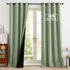 image:imageNICETOWN 100 Blackout Curtains for Bedroom Room Darkening Plylux Black Curtains 84 Inch Long Thermal Insulated Grommet Window Drapes for Living Room 52 W x 84 L 2 PanelsOlive