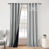 image:imageNICETOWN 100 Blackout Curtains for Bedroom Room Darkening Plylux Black Curtains 84 Inch Long Thermal Insulated Grommet Window Drapes for Living Room 52 W x 84 L 2 PanelsDove Gray