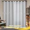 image:imageNICETOWN 100 Blackout Curtains for Bedroom Room Darkening Plylux Black Curtains 84 Inch Long Thermal Insulated Grommet Window Drapes for Living Room 52 W x 84 L 2 PanelsGreyish White