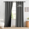 image:imageNICETOWN 100 Blackout Curtains for Bedroom Room Darkening Plylux Black Curtains 84 Inch Long Thermal Insulated Grommet Window Drapes for Living Room 52 W x 84 L 2 PanelsGrey