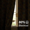 image:imageNICETOWN 100 Blackout Curtains for Bedroom Room Darkening Plylux Black Curtains 84 Inch Long Thermal Insulated Grommet Window Drapes for Living Room 52 W x 84 L 2 PanelsAntique Floraison Oak Brown