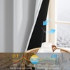 image:imageNICETOWN 100 Blackout Curtains for Bedroom Room Darkening Plylux Black Curtains 84 Inch Long Thermal Insulated Grommet Window Drapes for Living Room 52 W x 84 L 2 PanelsGreyish White