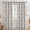 image:imageNICETOWN 100 Blackout Curtains for Bedroom Room Darkening Plylux Black Curtains 84 Inch Long Thermal Insulated Grommet Window Drapes for Living Room 52 W x 84 L 2 PanelsAntique Floraison Off White