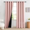 image:imageNICETOWN 100 Blackout Curtains for Bedroom Room Darkening Plylux Black Curtains 84 Inch Long Thermal Insulated Grommet Window Drapes for Living Room 52 W x 84 L 2 PanelsPeach Pink