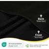 image:imageNICETOWN 100 Blackout Curtains for Bedroom Room Darkening Plylux Black Curtains 84 Inch Long Thermal Insulated Grommet Window Drapes for Living Room 52 W x 84 L 2 PanelsBlack