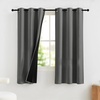 image:imageNICETOWN 100 Blackout Curtains for Bedroom Room Darkening Plylux Black Curtains 84 Inch Long Thermal Insulated Grommet Window Drapes for Living Room 52 W x 84 L 2 PanelsGrey
