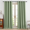 image:imageNICETOWN 100 Blackout Curtains for Bedroom Room Darkening Plylux Black Curtains 84 Inch Long Thermal Insulated Grommet Window Drapes for Living Room 52 W x 84 L 2 PanelsOlive