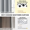 image:imageNICETOWN 100 Blackout Curtains for Bedroom Room Darkening Plylux Black Curtains 84 Inch Long Thermal Insulated Grommet Window Drapes for Living Room 52 W x 84 L 2 PanelsDove Gray