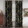 image:imageNICETOWN 100 Blackout Curtains for Bedroom Room Darkening Plylux Black Curtains 84 Inch Long Thermal Insulated Grommet Window Drapes for Living Room 52 W x 84 L 2 PanelsLemon Bandit Black