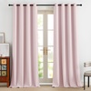 image:imageNICETOWN 100 Blackout Curtains for Bedroom Room Darkening Plylux Black Curtains 84 Inch Long Thermal Insulated Grommet Window Drapes for Living Room 52 W x 84 L 2 PanelsPink