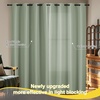 image:imageNICETOWN 100 Blackout Curtains for Bedroom Room Darkening Plylux Black Curtains 84 Inch Long Thermal Insulated Grommet Window Drapes for Living Room 52 W x 84 L 2 PanelsSage Green