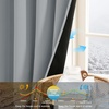 image:imageNICETOWN 100 Blackout Curtains for Bedroom Room Darkening Plylux Black Curtains 84 Inch Long Thermal Insulated Grommet Window Drapes for Living Room 52 W x 84 L 2 PanelsDove Gray