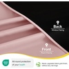 image:imageNICETOWN 100 Blackout Curtains for Bedroom Room Darkening Plylux Black Curtains 84 Inch Long Thermal Insulated Grommet Window Drapes for Living Room 52 W x 84 L 2 PanelsPeach Pink