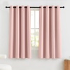 image:imageNICETOWN 100 Blackout Curtains for Bedroom Room Darkening Plylux Black Curtains 84 Inch Long Thermal Insulated Grommet Window Drapes for Living Room 52 W x 84 L 2 PanelsPeach Pink