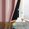 image:imageNICETOWN 100 Blackout Curtains for Bedroom Room Darkening Plylux Black Curtains 84 Inch Long Thermal Insulated Grommet Window Drapes for Living Room 52 W x 84 L 2 PanelsPeach Pink