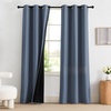 image:imageNICETOWN 100 Blackout Curtains for Bedroom Room Darkening Plylux Black Curtains 84 Inch Long Thermal Insulated Grommet Window Drapes for Living Room 52 W x 84 L 2 PanelsStone Blue