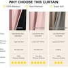 image:imageNICETOWN 100 Blackout Curtains for Bedroom Room Darkening Plylux Black Curtains 84 Inch Long Thermal Insulated Grommet Window Drapes for Living Room 52 W x 84 L 2 PanelsPeach Pink