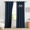 image:imageNICETOWN 100 Blackout Curtains for Bedroom Room Darkening Plylux Black Curtains 84 Inch Long Thermal Insulated Grommet Window Drapes for Living Room 52 W x 84 L 2 PanelsNavy