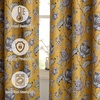 image:imageNICETOWN 100 Blackout Curtains for Bedroom Room Darkening Plylux Black Curtains 84 Inch Long Thermal Insulated Grommet Window Drapes for Living Room 52 W x 84 L 2 PanelsAntique Floraison Oak Brown