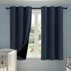 image:imageNICETOWN 100 Blackout Curtains for Bedroom Room Darkening Plylux Black Curtains 84 Inch Long Thermal Insulated Grommet Window Drapes for Living Room 52 W x 84 L 2 PanelsNavy