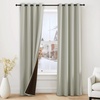 image:imageNICETOWN 100 Blackout Curtains for Bedroom Room Darkening Plylux Black Curtains 84 Inch Long Thermal Insulated Grommet Window Drapes for Living Room 52 W x 84 L 2 PanelsSand