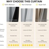 image:imageNICETOWN 100 Blackout Curtains for Bedroom Room Darkening Plylux Black Curtains 84 Inch Long Thermal Insulated Grommet Window Drapes for Living Room 52 W x 84 L 2 PanelsDove Gray
