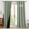 image:imageNICETOWN 100 Blackout Curtains for Bedroom Room Darkening Plylux Black Curtains 84 Inch Long Thermal Insulated Grommet Window Drapes for Living Room 52 W x 84 L 2 PanelsSage Green
