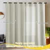 image:imageNICETOWN 100 Blackout Curtains for Bedroom Room Darkening Plylux Black Curtains 84 Inch Long Thermal Insulated Grommet Window Drapes for Living Room 52 W x 84 L 2 PanelsLight Beige