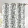 image:imageNICETOWN 100 Blackout Curtains for Bedroom Room Darkening Plylux Black Curtains 84 Inch Long Thermal Insulated Grommet Window Drapes for Living Room 52 W x 84 L 2 PanelsPaisley Sage Green