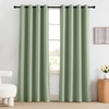 image:imageNICETOWN 100 Blackout Curtains for Bedroom Room Darkening Plylux Black Curtains 84 Inch Long Thermal Insulated Grommet Window Drapes for Living Room 52 W x 84 L 2 PanelsOlive
