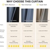 image:imageNICETOWN 100 Blackout Curtains for Bedroom Room Darkening Plylux Black Curtains 84 Inch Long Thermal Insulated Grommet Window Drapes for Living Room 52 W x 84 L 2 PanelsStone Blue