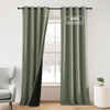 image:imageNICETOWN 100 Blackout Curtains for Bedroom Room Darkening Plylux Black Curtains 84 Inch Long Thermal Insulated Grommet Window Drapes for Living Room 52 W x 84 L 2 PanelsDark Mallard