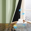 image:imageNICETOWN 100 Blackout Curtains for Bedroom Room Darkening Plylux Black Curtains 84 Inch Long Thermal Insulated Grommet Window Drapes for Living Room 52 W x 84 L 2 PanelsLight Green
