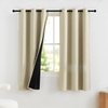 image:imageNICETOWN 100 Blackout Curtains for Bedroom Room Darkening Plylux Black Curtains 84 Inch Long Thermal Insulated Grommet Window Drapes for Living Room 52 W x 84 L 2 PanelsCream