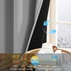 image:imageNICETOWN 100 Blackout Curtains for Bedroom Room Darkening Plylux Black Curtains 84 Inch Long Thermal Insulated Grommet Window Drapes for Living Room 52 W x 84 L 2 PanelsSilver Grey