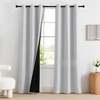 image:imageNICETOWN 100 Blackout Curtains for Bedroom Room Darkening Plylux Black Curtains 84 Inch Long Thermal Insulated Grommet Window Drapes for Living Room 52 W x 84 L 2 PanelsGreyish White