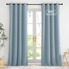 image:imageNICETOWN 100 Blackout Curtains for Bedroom Room Darkening Plylux Black Curtains 84 Inch Long Thermal Insulated Grommet Window Drapes for Living Room 52 W x 84 L 2 PanelsGreyish Blue