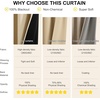 image:imageNICETOWN 100 Blackout Curtains for Bedroom Room Darkening Plylux Black Curtains 84 Inch Long Thermal Insulated Grommet Window Drapes for Living Room 52 W x 84 L 2 PanelsBiscotti Beige