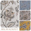 image:imageNICETOWN 100 Blackout Curtains for Bedroom Room Darkening Plylux Black Curtains 84 Inch Long Thermal Insulated Grommet Window Drapes for Living Room 52 W x 84 L 2 PanelsAntique Floraison Off White