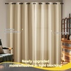 image:imageNICETOWN 100 Blackout Curtains for Bedroom Room Darkening Plylux Black Curtains 84 Inch Long Thermal Insulated Grommet Window Drapes for Living Room 52 W x 84 L 2 PanelsBiscotti Beige