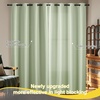 image:imageNICETOWN 100 Blackout Curtains for Bedroom Room Darkening Plylux Black Curtains 84 Inch Long Thermal Insulated Grommet Window Drapes for Living Room 52 W x 84 L 2 PanelsLight Green