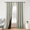 image:imageNICETOWN 100 Blackout Curtains for Bedroom Room Darkening Plylux Black Curtains 84 Inch Long Thermal Insulated Grommet Window Drapes for Living Room 52 W x 84 L 2 PanelsSand